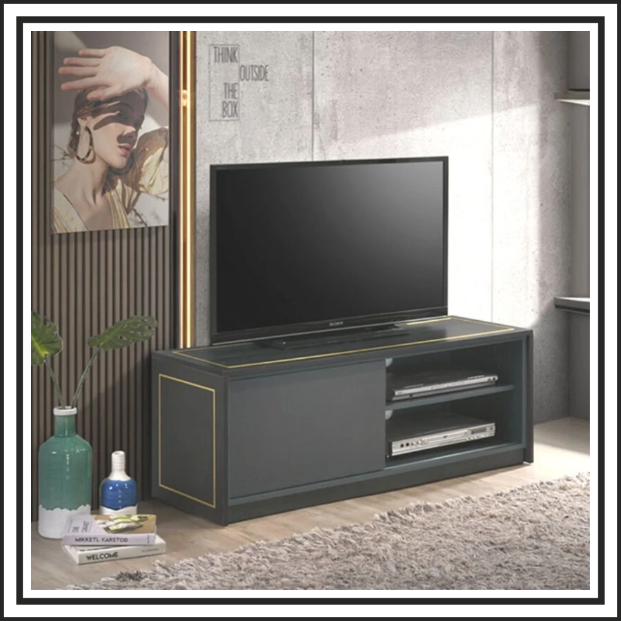 4FT Golden Black Cabinet