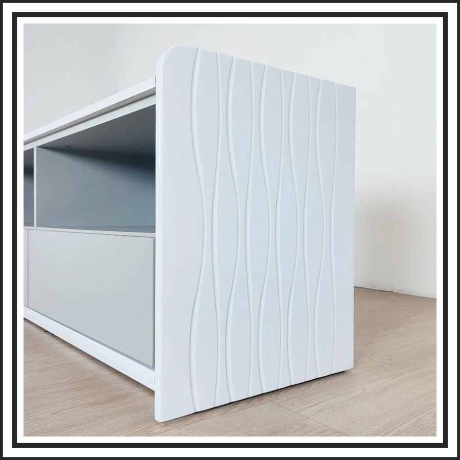 6FT High Gloss White Cabinet