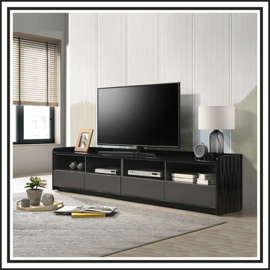 8FT High Gloss Black Cabinet