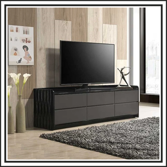 6FT High Gloss Black Cabinet