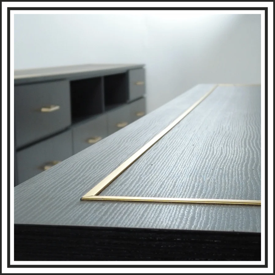 6FT Golden Black Cabinet
